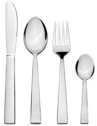 Amazon Brand - Solimo 24 Piece Stainless Steel Cutlery Set, Classique (Contains: 6 Table Spoons, 6 Tea Spoons, 6 Forks, 6 Knives), Silver