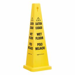 AmazonCommercial Floor Safety Cone, 36-Inch - Caution Wet Floor, Bilingual - 6-Pack