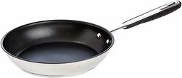 AmazonBasics 28 cm Stainless Steel Non-Stick Frying Pan with Comfortable Handle