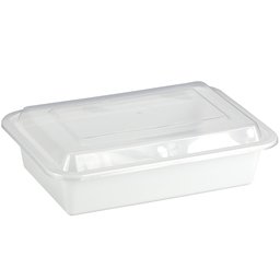 Simply Deliver - Recipiente rectangular con tapa (20,3 x 15,2 cm)