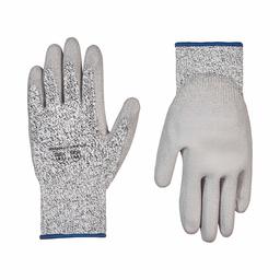 AmazonCommercial 13G HPPE & PU gecoate handschoenen (zout & peper/grijs), maat XL, 6 paar