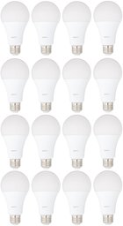 AmazonBasics 100 Watt Equivalent, Soft White, Non-Dimmable, A21 LED Light Bulb | 16-Pack