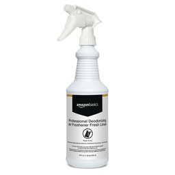 AmazonBasics Professional Deodorizing Air Freshener, Fresh Linen, 32-Ounces, 6-Pack