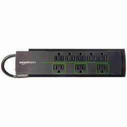 AmazonBasics – Protector de sobretensión de 8 Salidas, 4.500 Julios