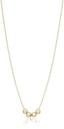 Breloque bébé en or 10 carats, oxyde de zirconium AAA et pierre de naissance simulée,4 perles avec collier de 45,7 cm,4 Beads with 18
