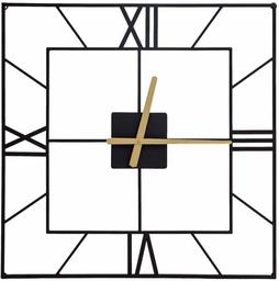 UMI. by Amazon Large Square Skeleton Wall clock 25 inches with Roman Numerals Big Oversized Kitchen Wall Clocks for Home Living Room