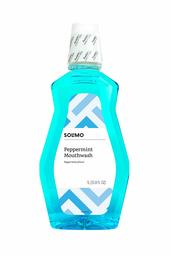 Amazon Brand - Solimo Mouthwash, Peppermint Flavor, 1 Liter