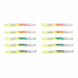 AmazonBasics Double Ended Highlighters - Chisel Tip, Assorted Colours, 10-Pack