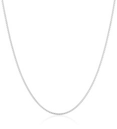 Amazon CollectionCadena fina de plata de ley de 0,6 mm 50.8 cm