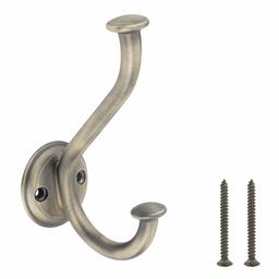 AmazonBasics - Set da 5 ganci per cappotto, ottone anticato, AB4700-AS