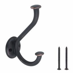 AmazonBasics Cirque Coat Hook, Oil Rubbed Bronze, 5-Pack