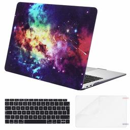 Eono MacBook Air 13 Inch 2018-2020 Release A2179 A1932 with Retina Display, 3 in 1 Plastic Case, Keyboard Cover, Screen Protector, Compatible with MacBook Air 13 Inch Colorful Sky