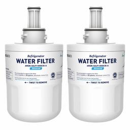 AmazonBasics Replacement Samsung DA29-00003G Refrigerator Water Filter Cartridge - Pack of 2, Advanced Filtration (Renewed)