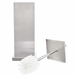 AmazonBasics Classic Square Bathroom Accessory Collection - Toilet Brush Holder, Large
