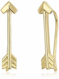 18K Yellow Gold Plated Sterling Silver Arrow Earrings