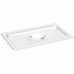 AmazonCommercial 1/4 Size Stainless Steel Solid Steam Table/Hotel Pan Cover, Pack of 2