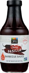 365 Everyday Value, Barbeque Sauce Cherry Pasilla, 18 Ounce