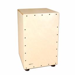 AmazonBasics Wooden Birch Cajon Percussion Box with Internal Guitar Strings - Natural