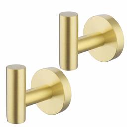 Umi. by Amazon Oro Ganci per Asciugamani e Accappatoi 304 Acciaio Inossidabile Per Bagno Cucina Ganci Su Porta Pacco Da 2, A2164DG-BZ-P2
