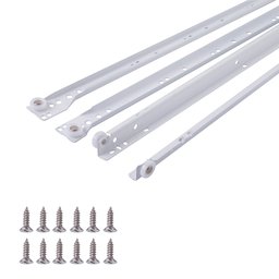 AmazonBasics - Guias de correr para gavetas, tipo europeu, 61 cm, revestimento em pó branco - pacote com 2