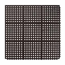 AmazonCommercial Anti-Fatigue Drainage Modular Mat With 2- Sided Built-In Connectors, Heavy Duty Nitrile, 3' X 3', 5/8
