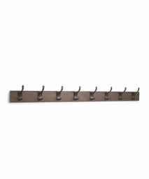 AmazonBasics Wandgarderobe, 8 Moderne Haken, erneuert 2er-Pack walnuss