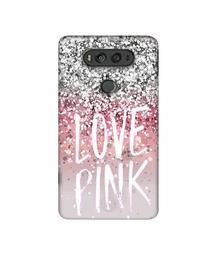 Amazon Brand - Solimo Designer Love Pink 3D Printed Hard Back Case Mobile Cover for LG V20