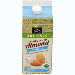 365 Everyday Value, Organic Almondmilk Unsweetened Vanilla, 64 fl oz