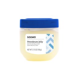 Amazon Brand - Solimo Petroleum Jelly White Petrolatum Skin Protectant, Unscented, 3.75 Ounce