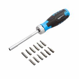 AmazonBasics 12-in-1 Magnetic Ratchet Screwdriver