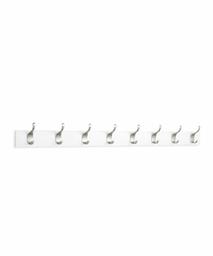 AmazonBasics - Appendiabiti da Parete con 8 Ganci Moderni (Arricciati) Confezione da 2 Infradito Colorati Estivi, con finte Perline