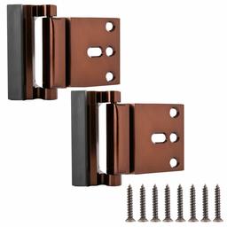 AmazonBasics Door Reinforcement Lock, Oil Rubbed Bronze, 2-Pack