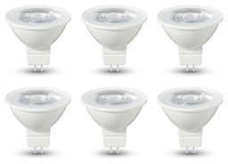 AmazonBasics - Bombilla LED GU5.3, 5 W equivalente a 35 W, 345 lúmenes, regulable - 6 unidades