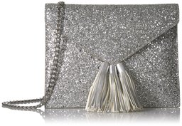 Amazon Brand - The Fix Izzi Glitter Envelope Clutch with Chain Crossbody Strap