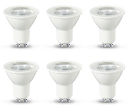 AmazonBasics - Lampadina LED GU10, 5,5 W a 50 W, 345 lumen, dimmerabile, confezione da 6