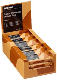 Amazon-Marke: Solimo Proteinriegel, Geschmack: Erdnuss (24er-Pack)