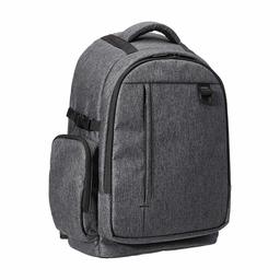 Amazon Basics – Mochila para cámara DSLR (poliéster 840D de Alta Densidad, Resistente al Agua) – Gris Ceniza