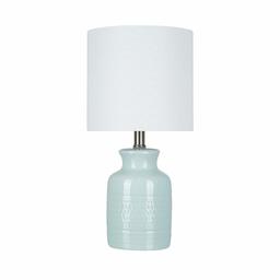 Amazon Brand – Stone & Beam Textured Ceramic Table Lamp, Bulb Included, 16.75