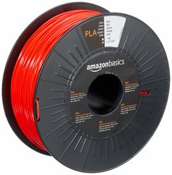 AmazonBasics PLA 3D Printer Filament, 1.75mm, Red, 1 kg Spool
