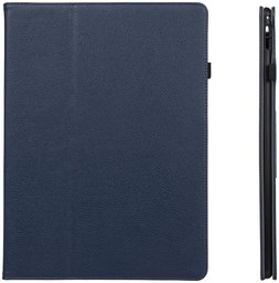 AmazonBasics iPad Pro PU Leather Case with Auto Wake/Sleep Cover, Navy, 12.9