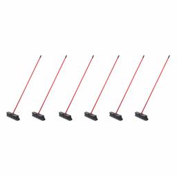 AmazonCommercial 18-inch Push Broom Kit, Medium Floor - 6-Pack