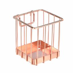 AmazonBasics Grid Panel Pencil Cup Holder, Rose Gold