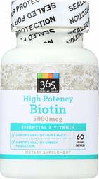 365 Everyday Value, High Potency Biotin 5000mcg, 60 ct
